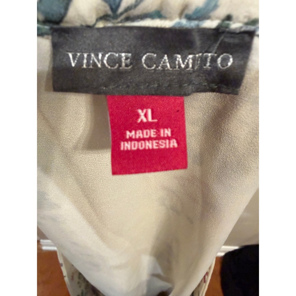 Vince Camuto Womens XL Floral Tiered Maxi Skirt Cream Blue Pink Chiffon Boho - Picture 6 of 6